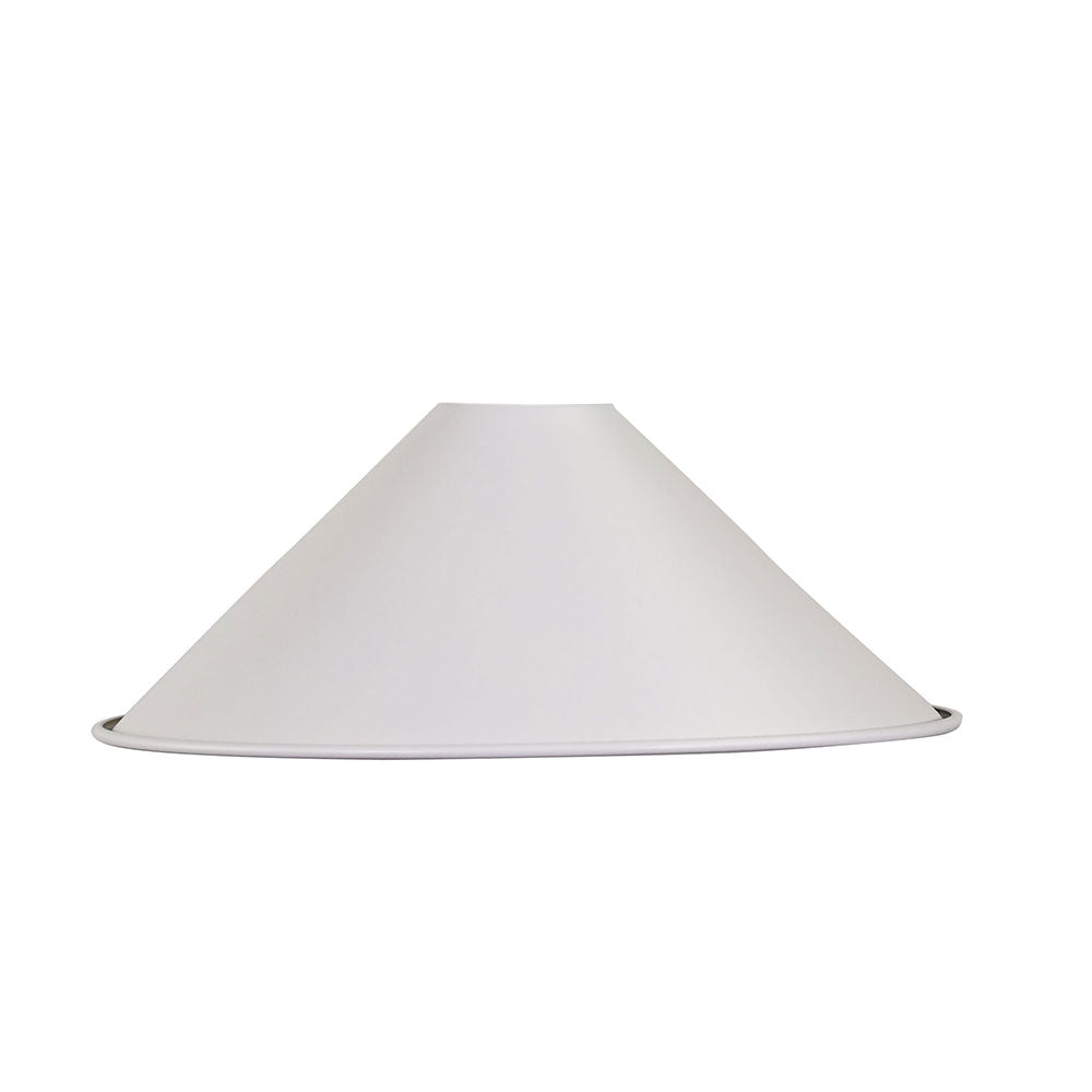 Victoriana 300mm Industrial Metal Shade Matt White - OL2270/30WH