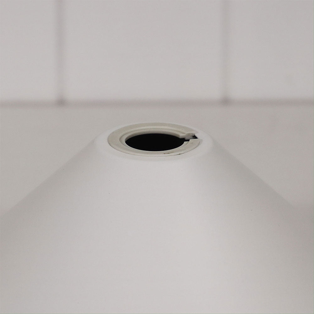 Victoriana 300mm Industrial Metal Shade Matt White - OL2270/30WH