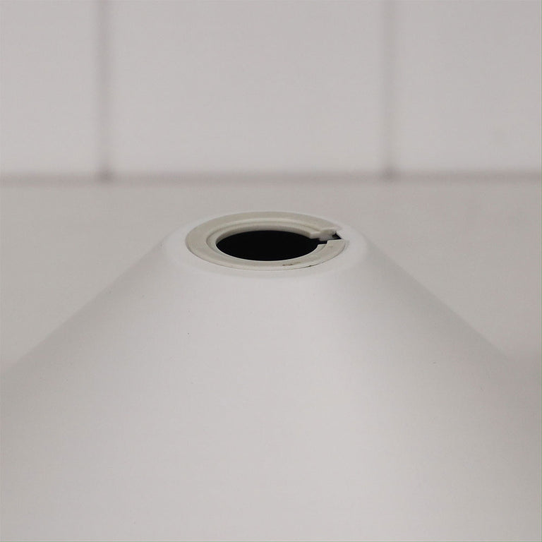 Victoriana 300mm Industrial Metal Shade Matt White - OL2270/30WH