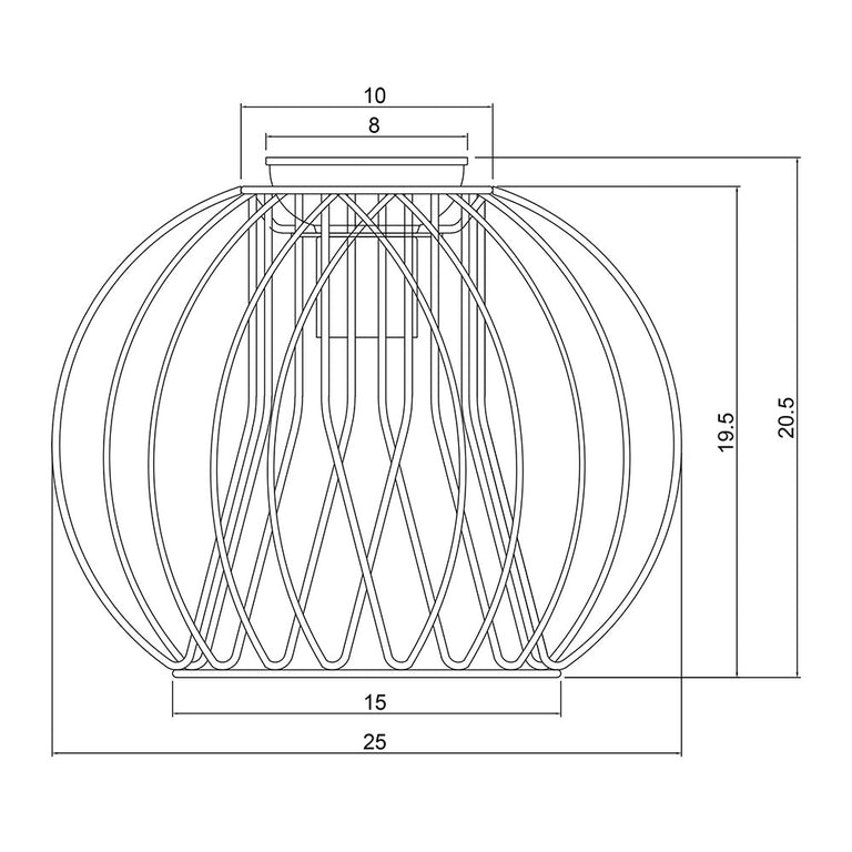 Malo.25 Industrial Style DIY Shade White - OL2546WH