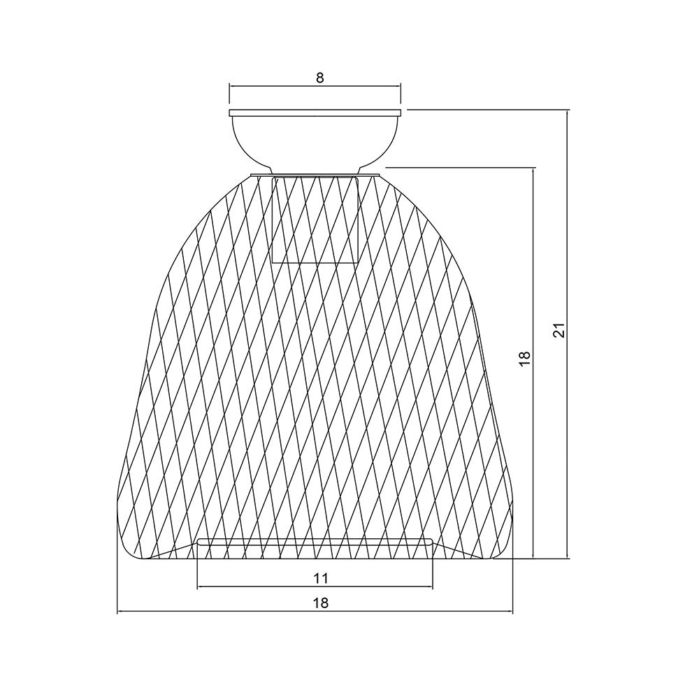 Tellis.18 Industrial Style DIY Shade White - OL2547WH