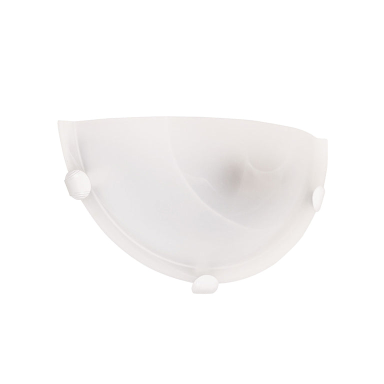 Remo 1 Light Alabaster Glass Wall Light White - OL41340WH