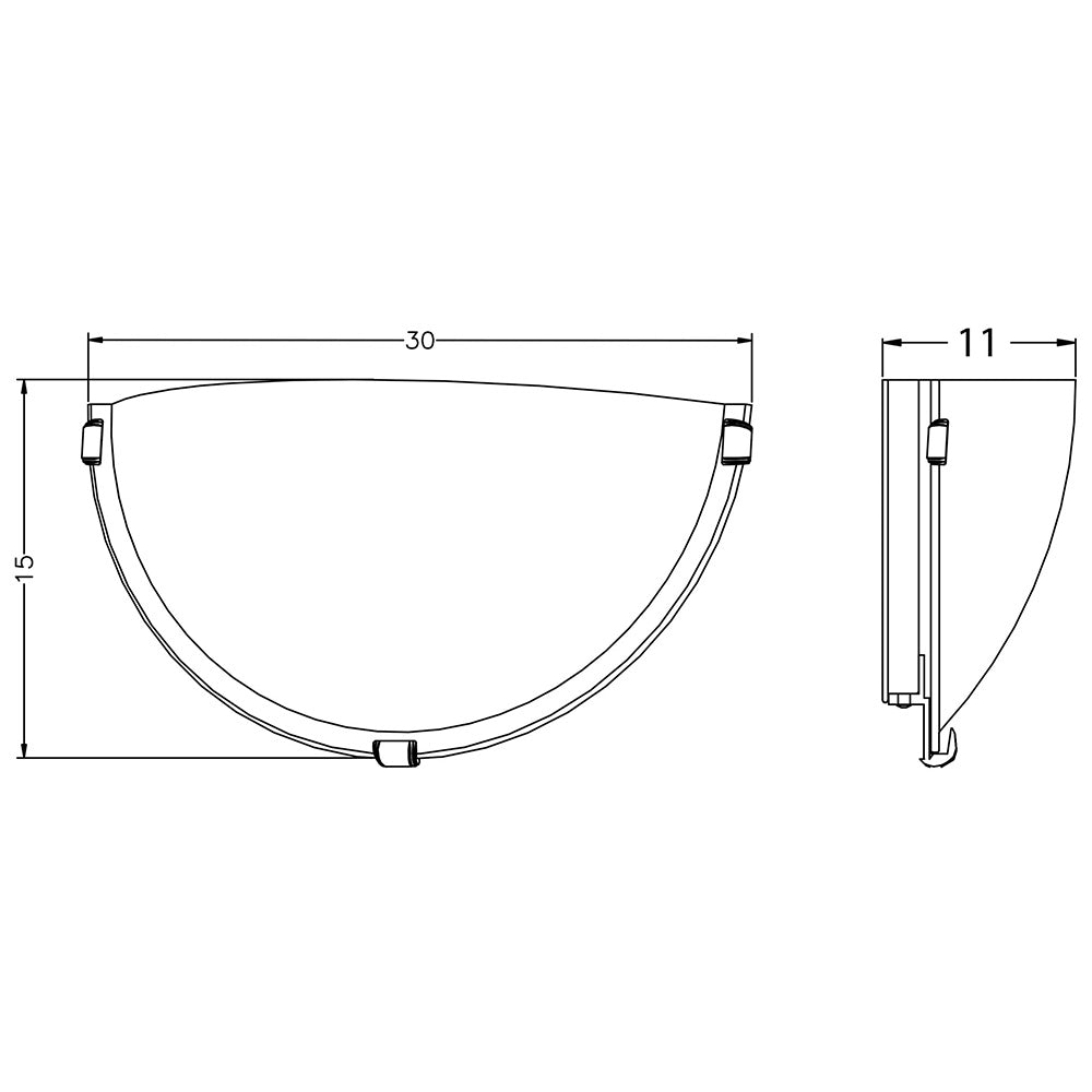 Remo 1 Light Alabaster Glass Wall Light White - OL41340WH