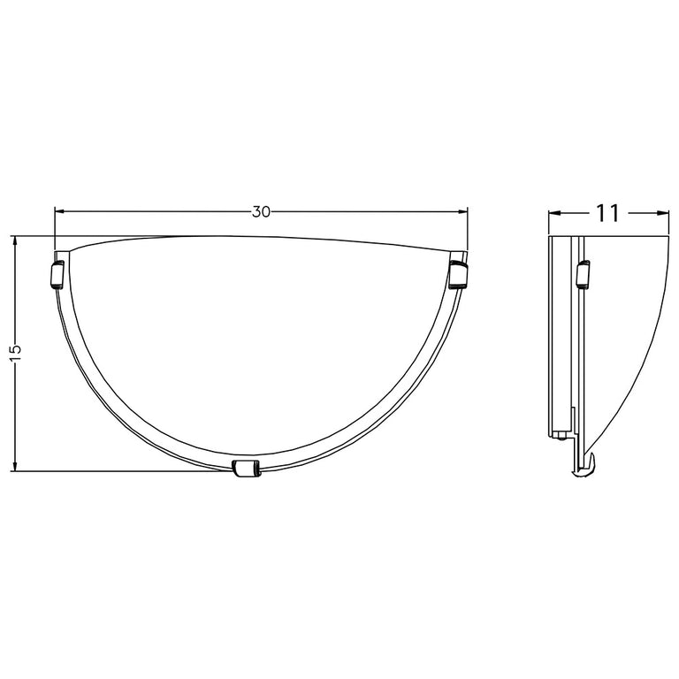 Remo 1 Light Alabaster Glass Wall Light White - OL41340WH