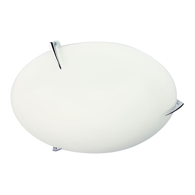 Claw 1 Light Ceiling Oyster Light Chrome / Opal - OL44031CH