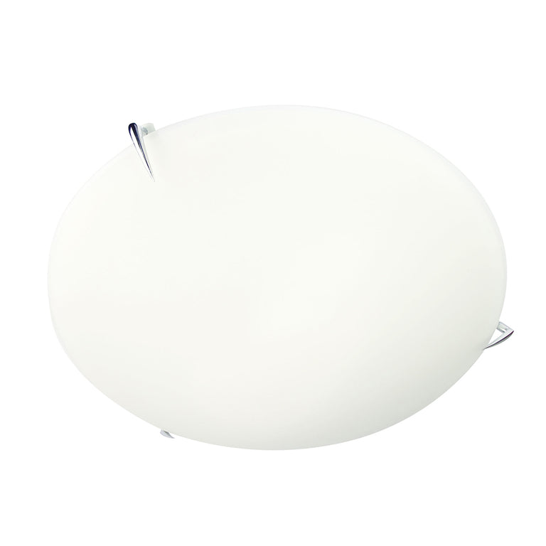 Claw 2 Light Ceiling Oyster Light Chrome / Opal - OL44131CH