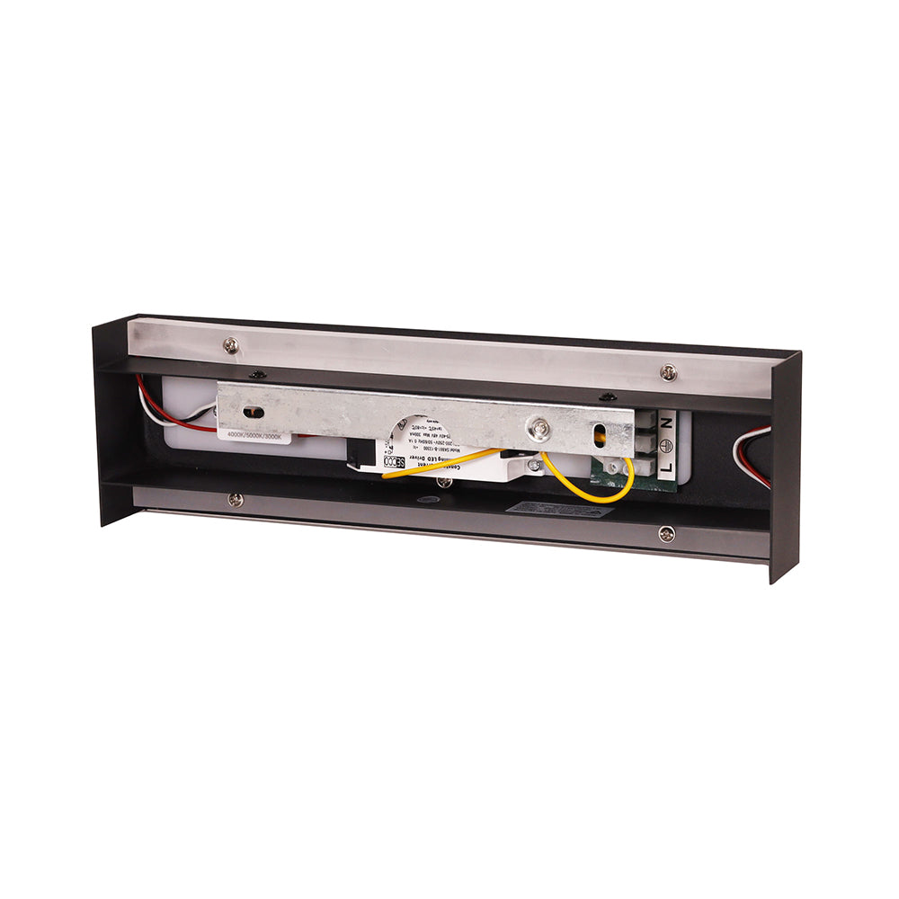 Rafter.30 12W Dimmable LED Wall Light Black / Tri-Colour - OL51521/30BK