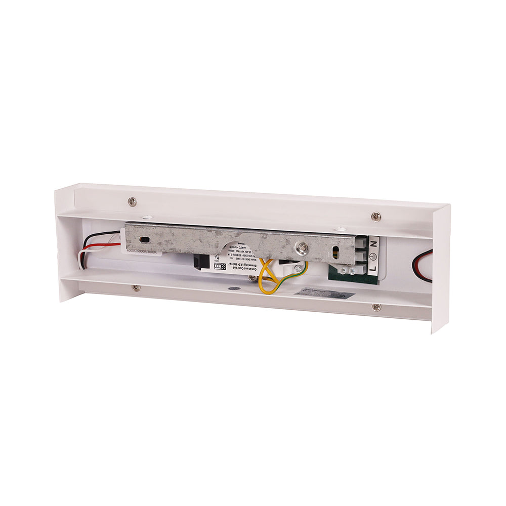 Rafter.30 12W Dimmable LED Wall Light White / Tri-Colour - OL51521/30WH