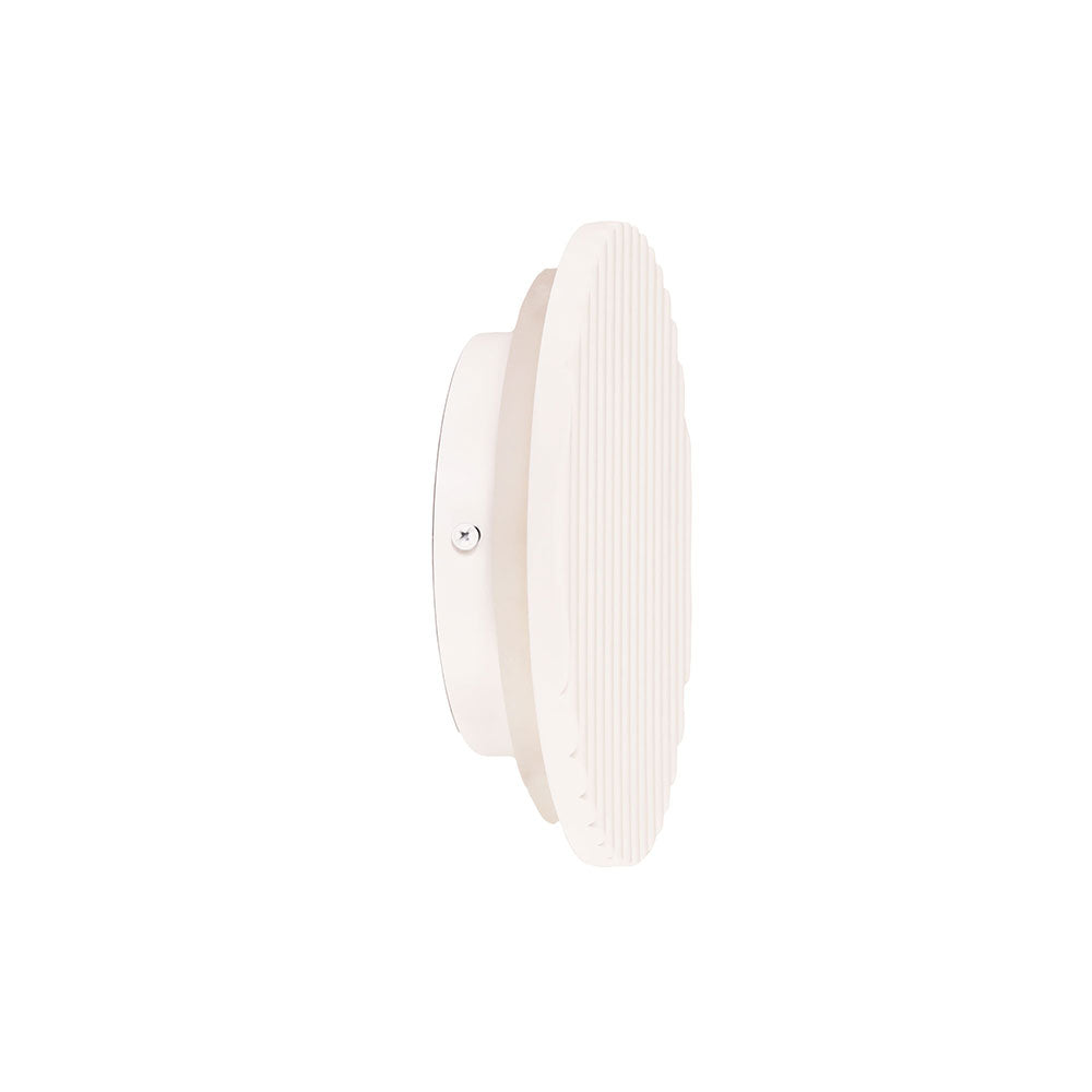 Dot 20 Scalloped Plaster Tri-Colour LED Wall Light White - OL53201/20SP