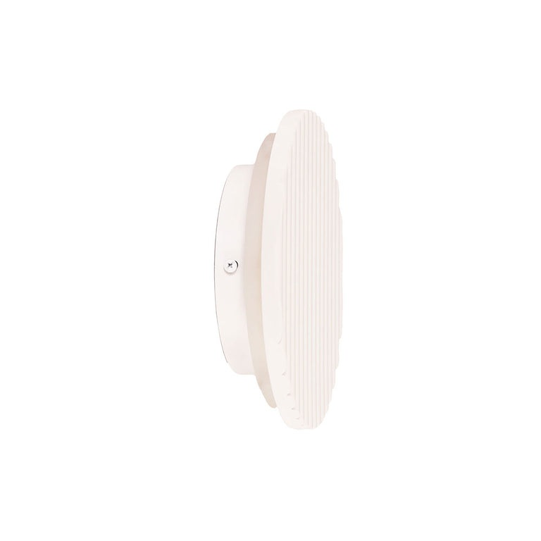 Dot 20 Scalloped Plaster Tri-Colour LED Wall Light White - OL53201/20SP