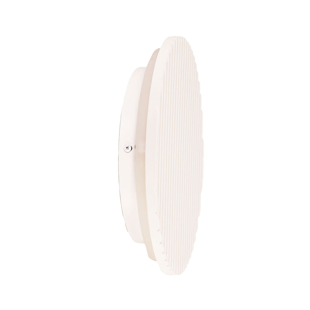 Dot 25 Scalloped Plaster Tri-Colour LED Wall Light White - OL53201/25SP