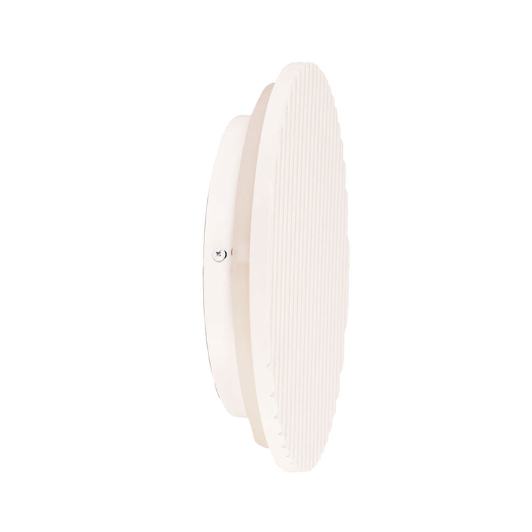 Dot 25 Scalloped Plaster Tri-Colour LED Wall Light White - OL53201/25SP