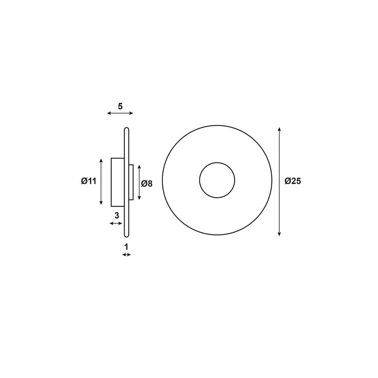 Cincin 8W LED Dimmable Wall Light Satin Brass / Tri-Colour - OL53325SB