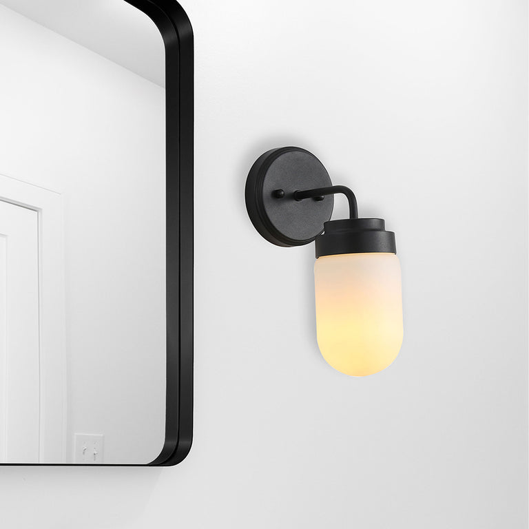 Dunburn Vanity Wall Light Black - OL54191BK