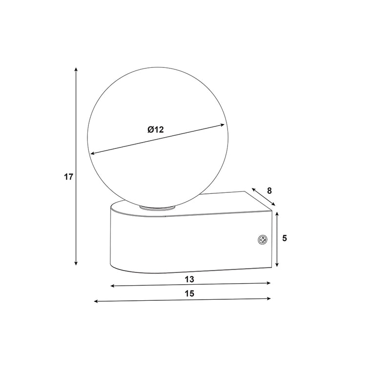 Minne Ledge Wall Light White IP44 - OL54251WH