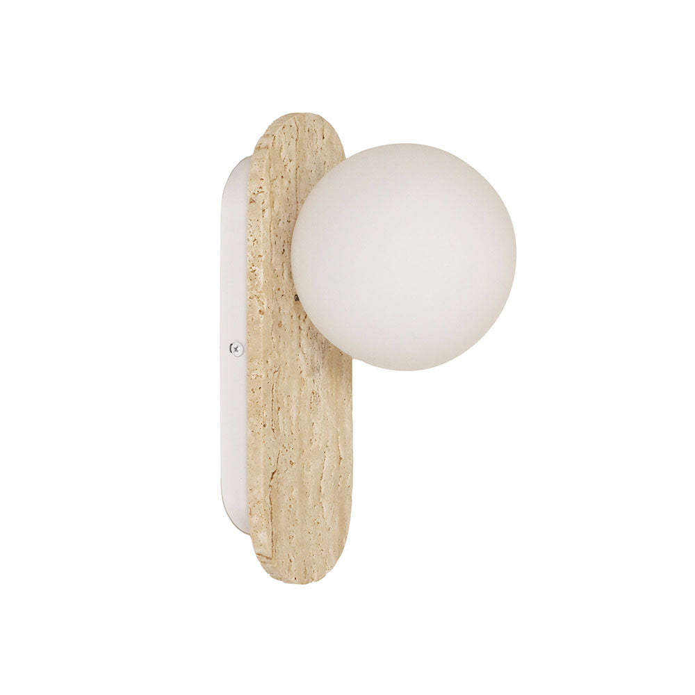 Ping Decorative Opal Glass Wall Light Travertine - OL54271TR