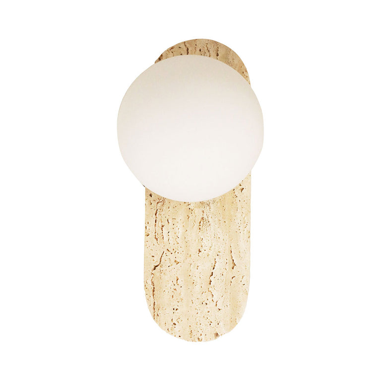 Ping Decorative Opal Glass Wall Light Travertine - OL54271TR