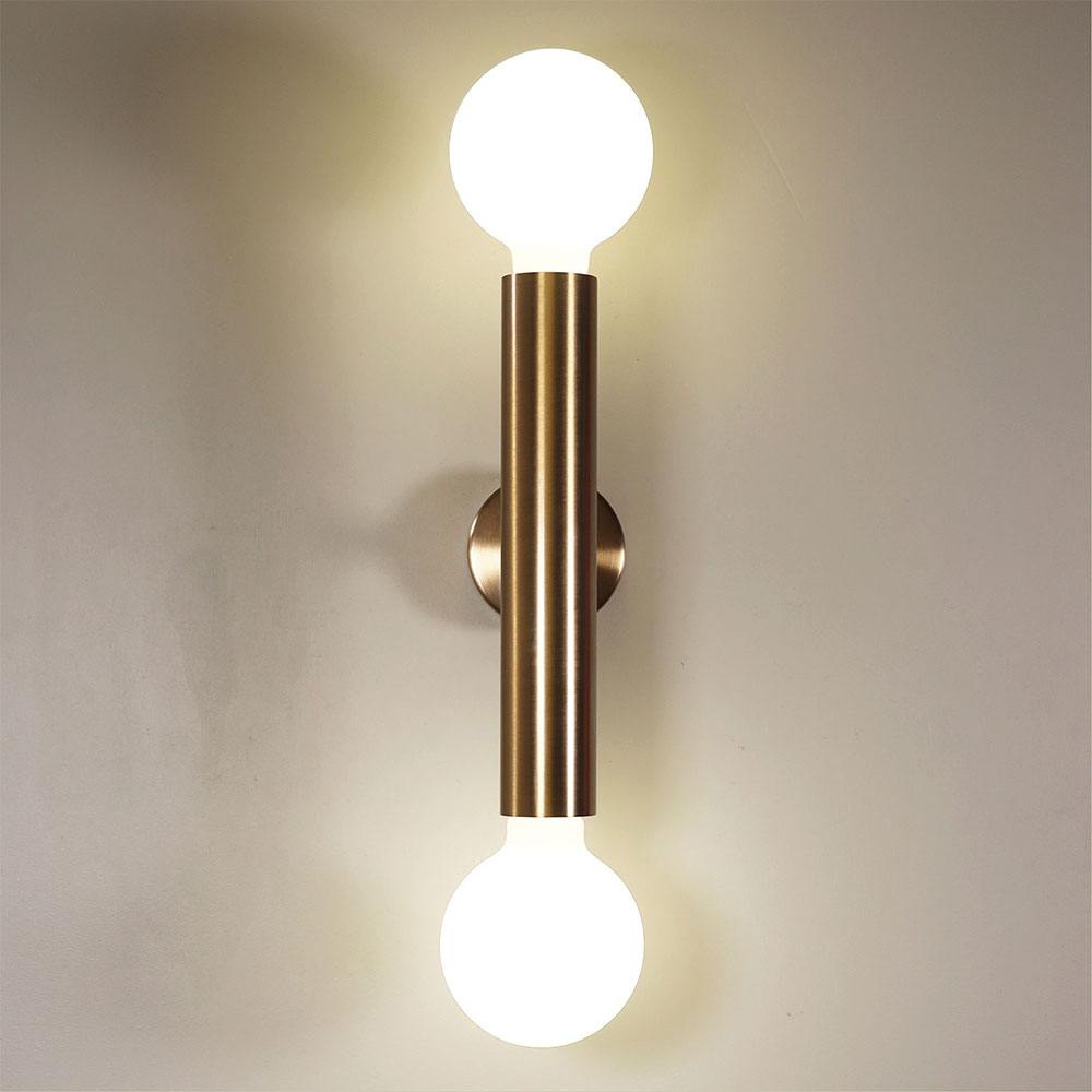 Toli Twin Wall Light Satin Brass - OL54402SB