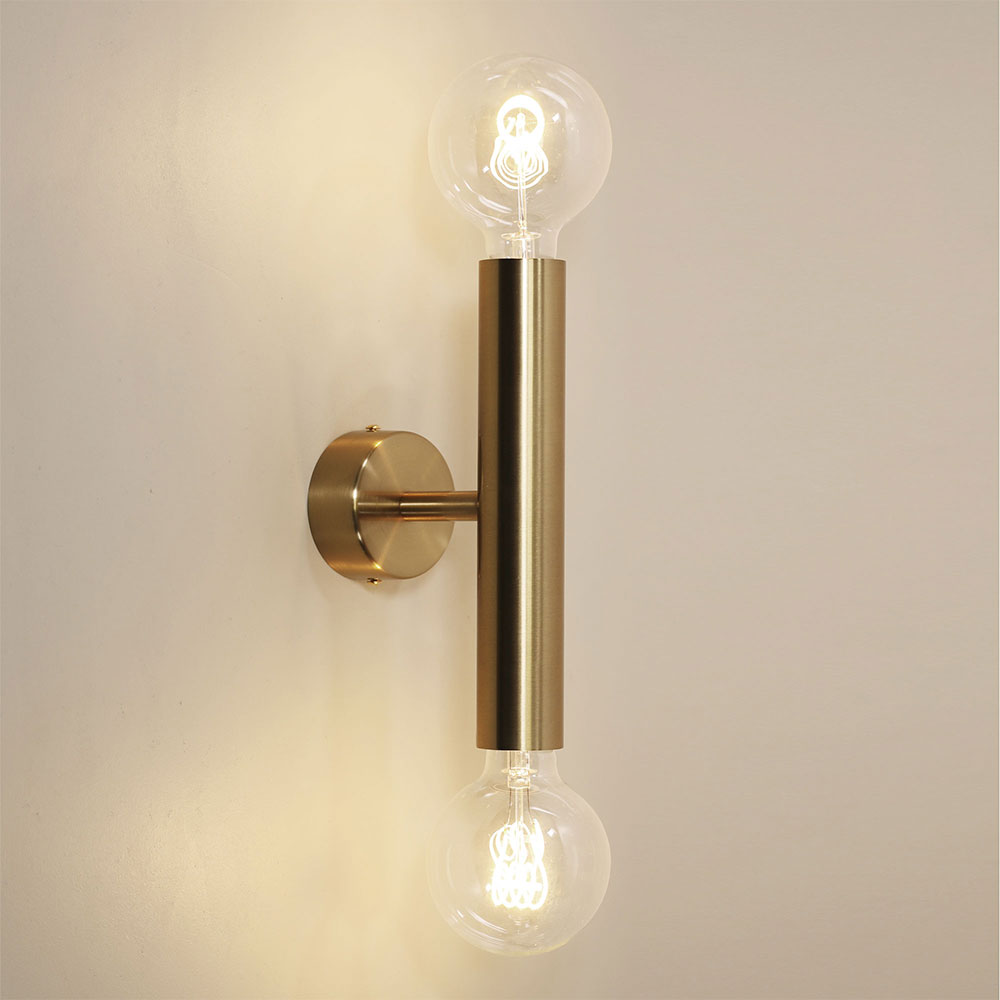 Toli Twin Wall Light Satin Brass - OL54402SB
