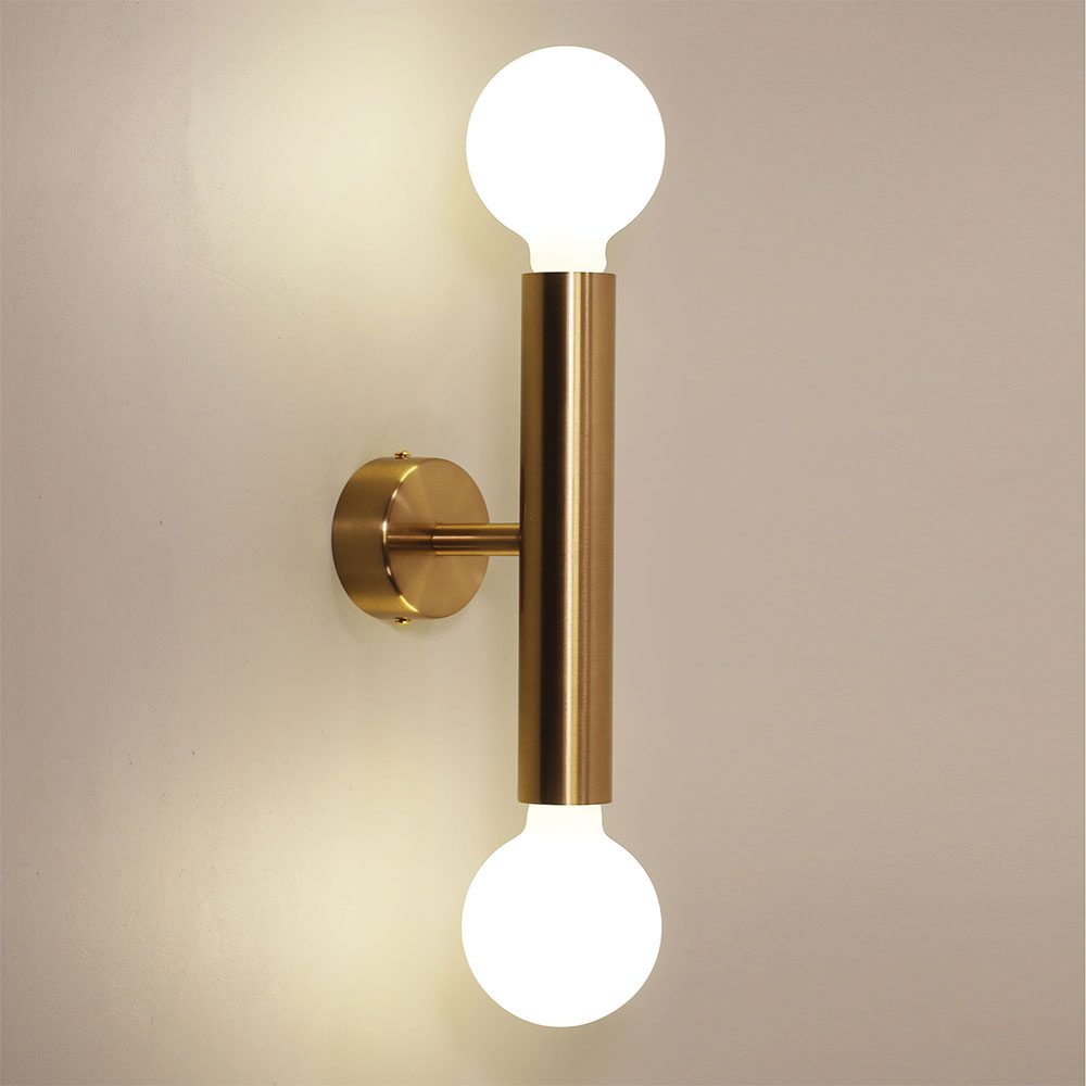 Toli Twin Wall Light Satin Brass - OL54402SB