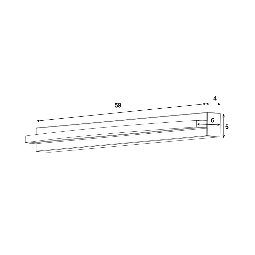Gebo.60 18W LED 590mm Vanity Light Chrome / Tri-Colour - OL54560CH