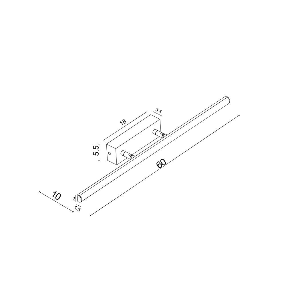 Kari.60 18W LED 600mm Vanity Light White / Tri-Colour - OL54636WH