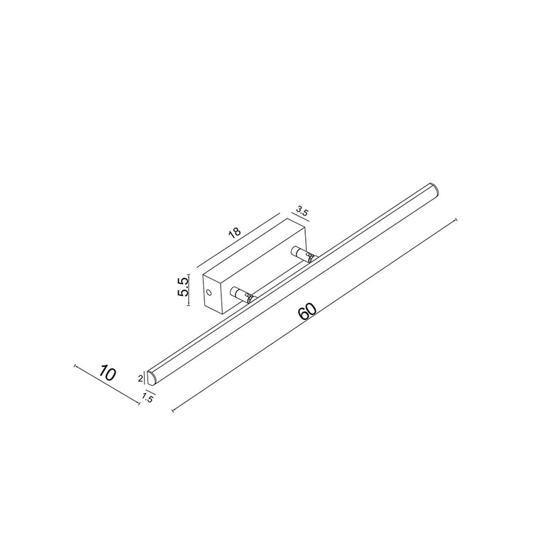 Kari.60 18W LED 600mm Vanity Light White / Tri-Colour - OL54636WH