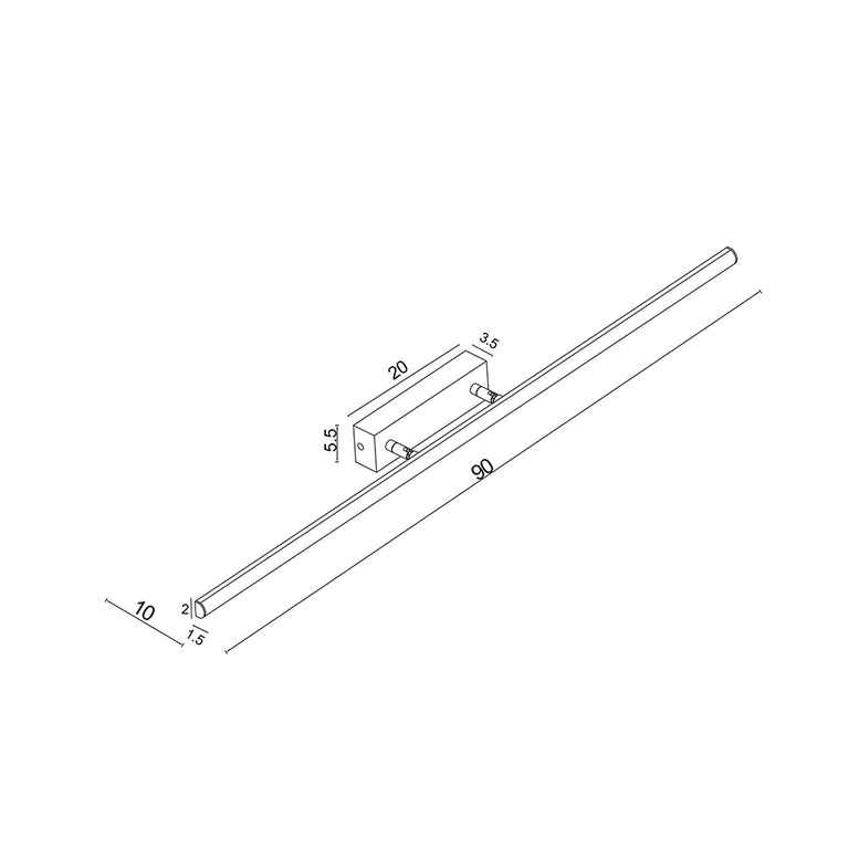 Kari.90 27W LED 900mm Vanity Light Chrome / Tri-Colour - OL54639CH