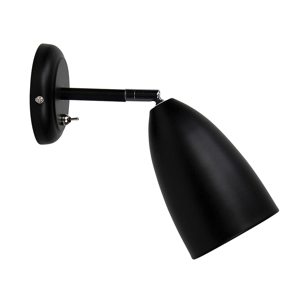 Salem Adjustable Wall Light With Switch Black - OL55211BK