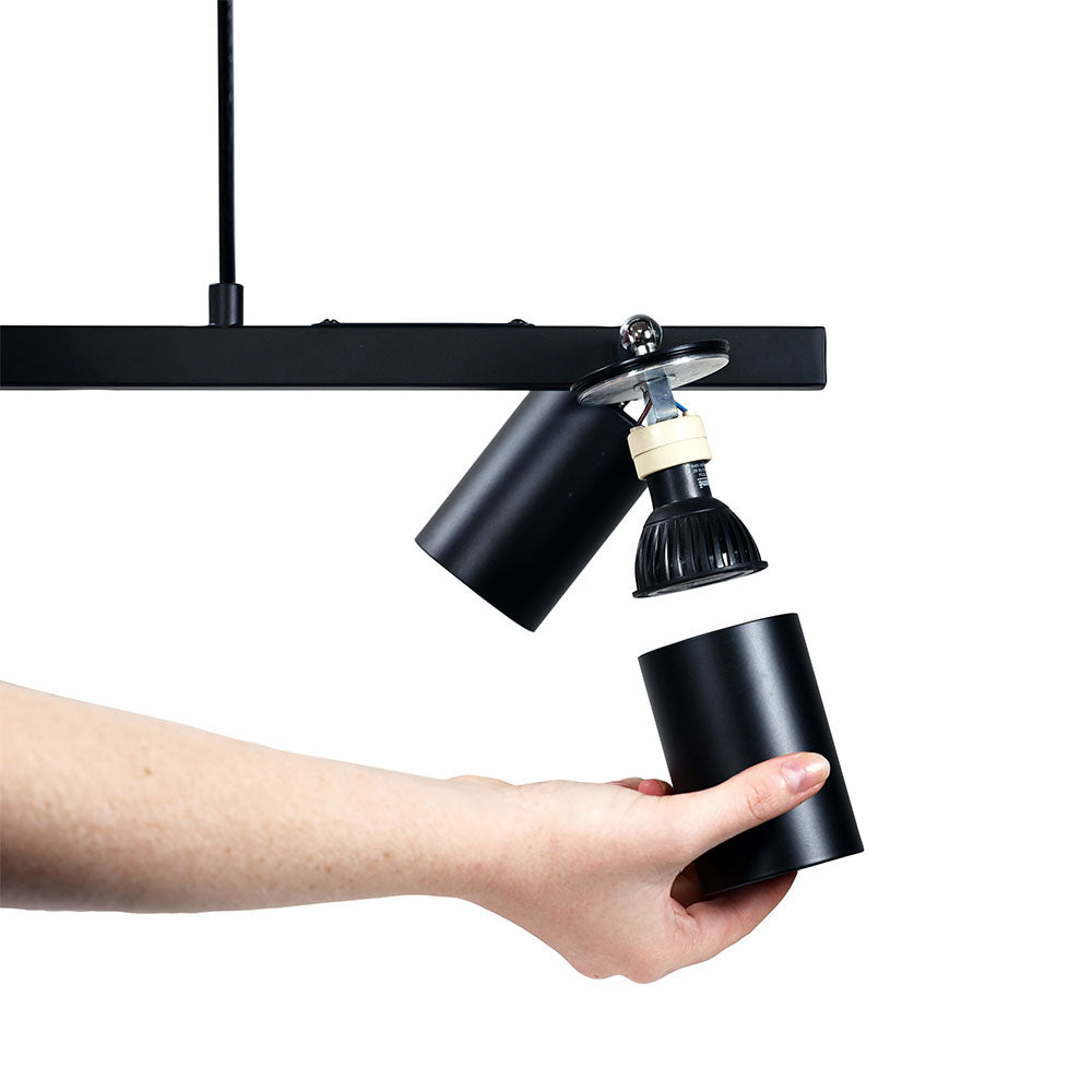 Bridge 4 Light Pendant Black - OL56013/4BK