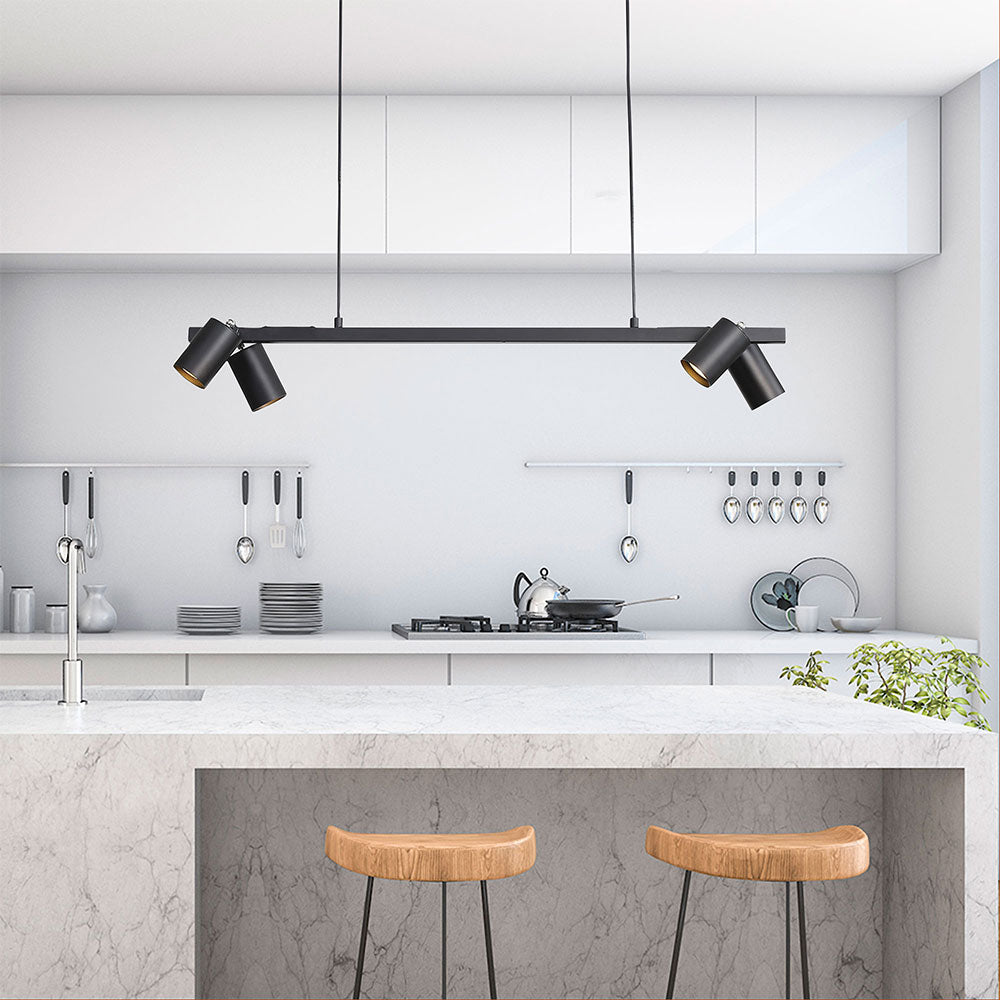 Bridge 4 Light Pendant Black - OL56013/4BK