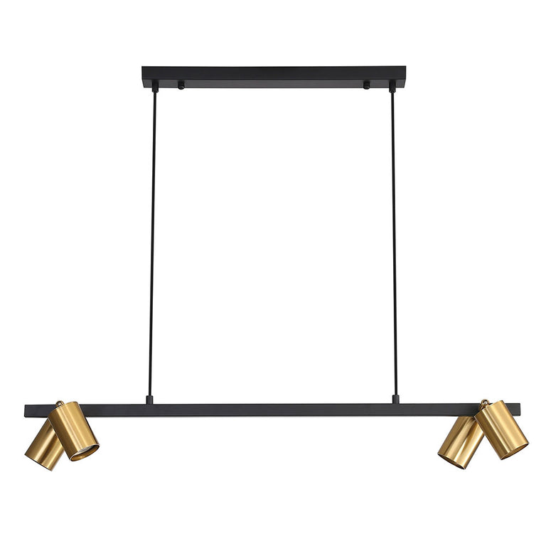 Bridge 4 Light Pendant Black & Brass - OL56013/4SB