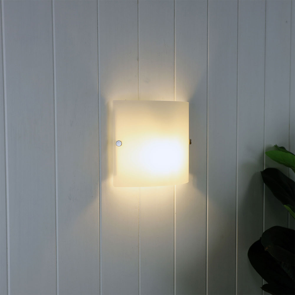 Duo.2 Frosted Glass Wall Light Chrome - OL57117CH