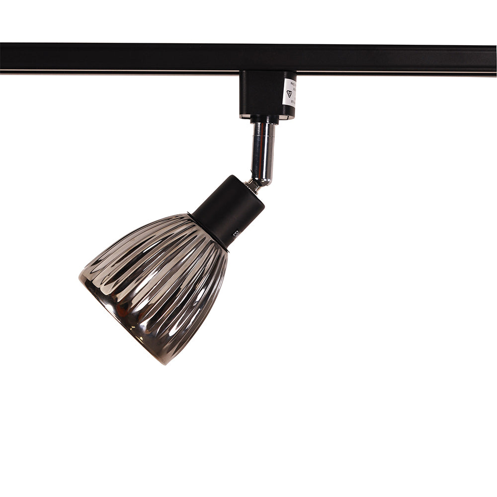 Alma Track Spot Smoked Glass Track Spot Black - OL57195BK