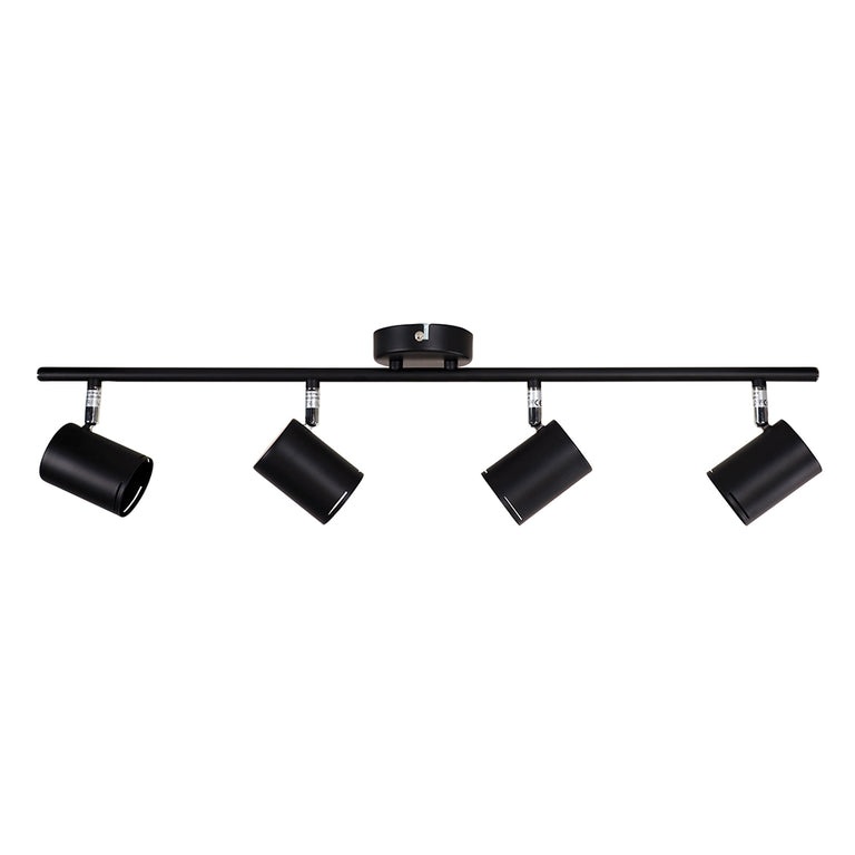 Baril 4 Light GU10 Adjustable Spotlight Black - OL58611/4BK