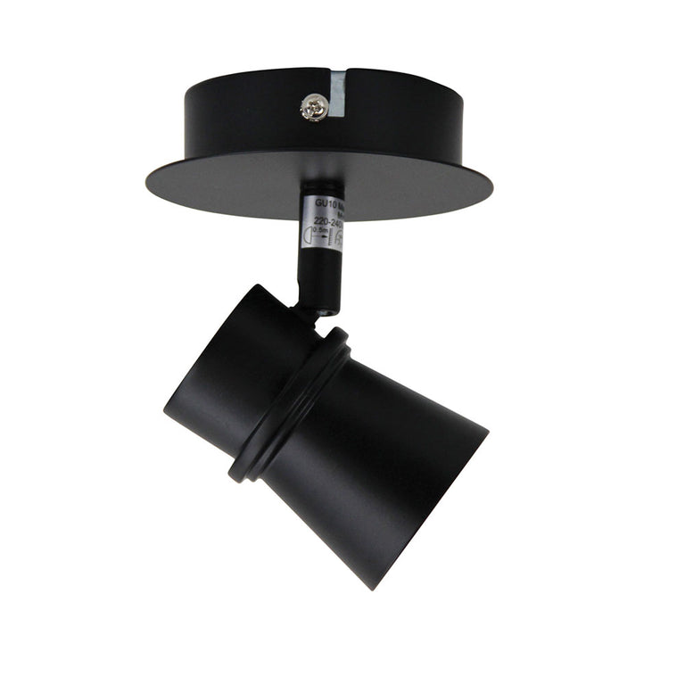 Yarra 1 Light GU10 Adjustable Spotlight Black - OL58810/1BK