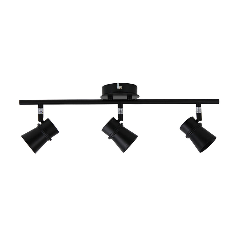 Yarra 3 Light GU10 Adjustable Spotlight Black - OL58811/3BK