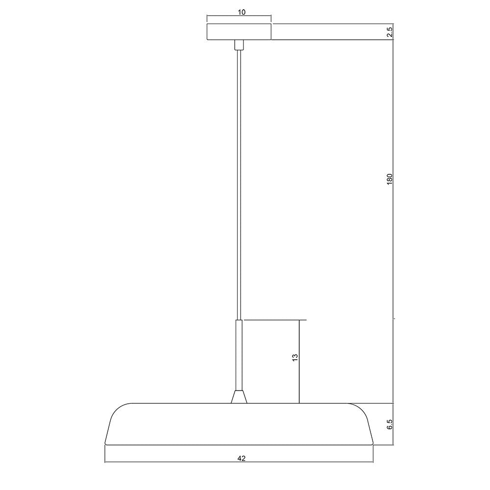 Madison.42 24W Dimmable LED Pendant Black / Tri-Colour - OL60451/42BK