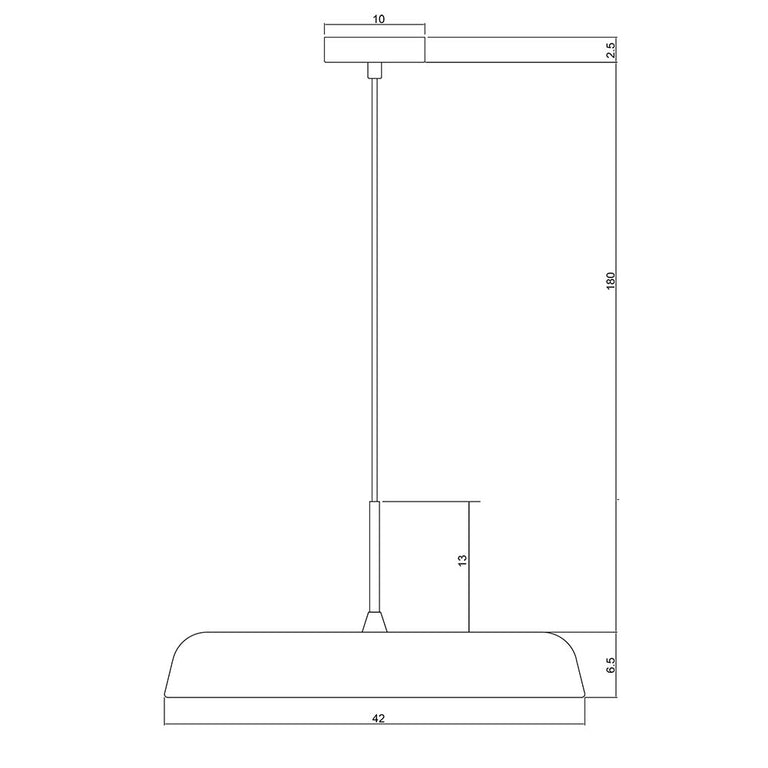 Madison.42 24W Dimmable LED Pendant Black / Tri-Colour - OL60451/42BK