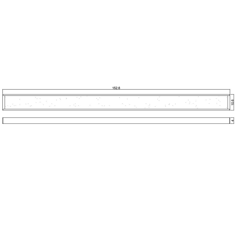 Vana.150 50W LED Batten Light Black / Tri-Colour - OL60778/1500BK