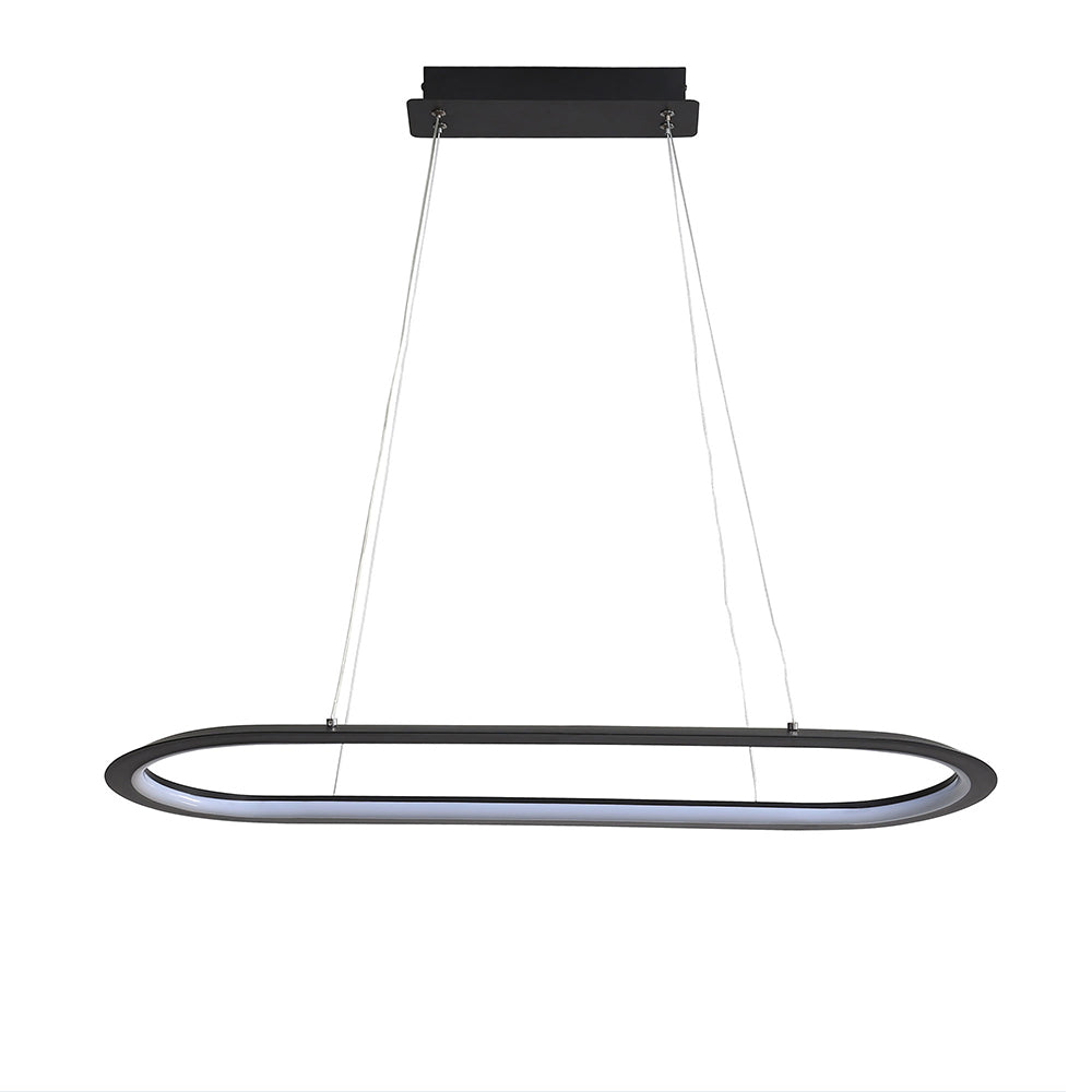 Ovale 38W Dimmable LED Pendant Black / Tri-Colour - OL60860/80BK