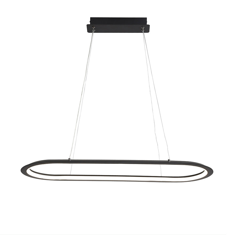 Ovale 38W Dimmable LED Pendant Black / Tri-Colour - OL60860/80BK