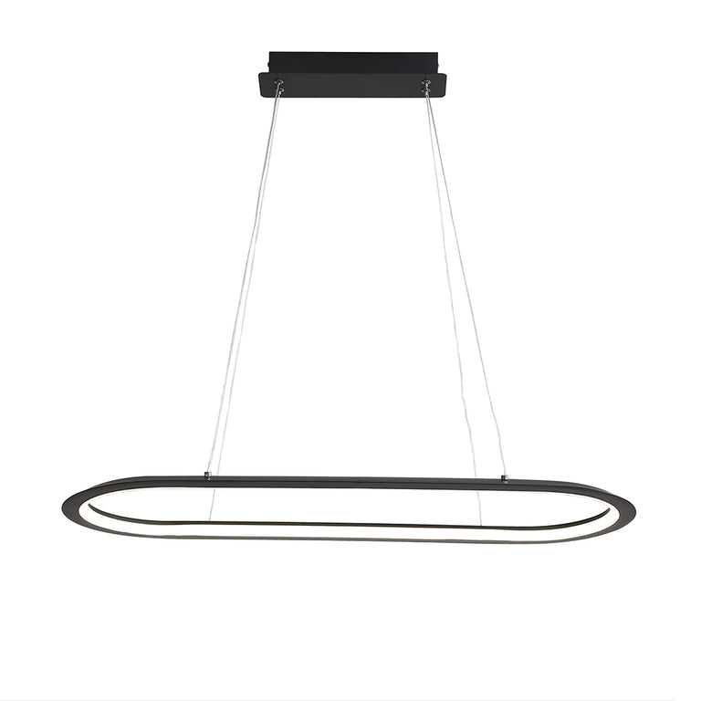 Ovale 38W Dimmable LED Pendant Black / Tri-Colour - OL60860/80BK