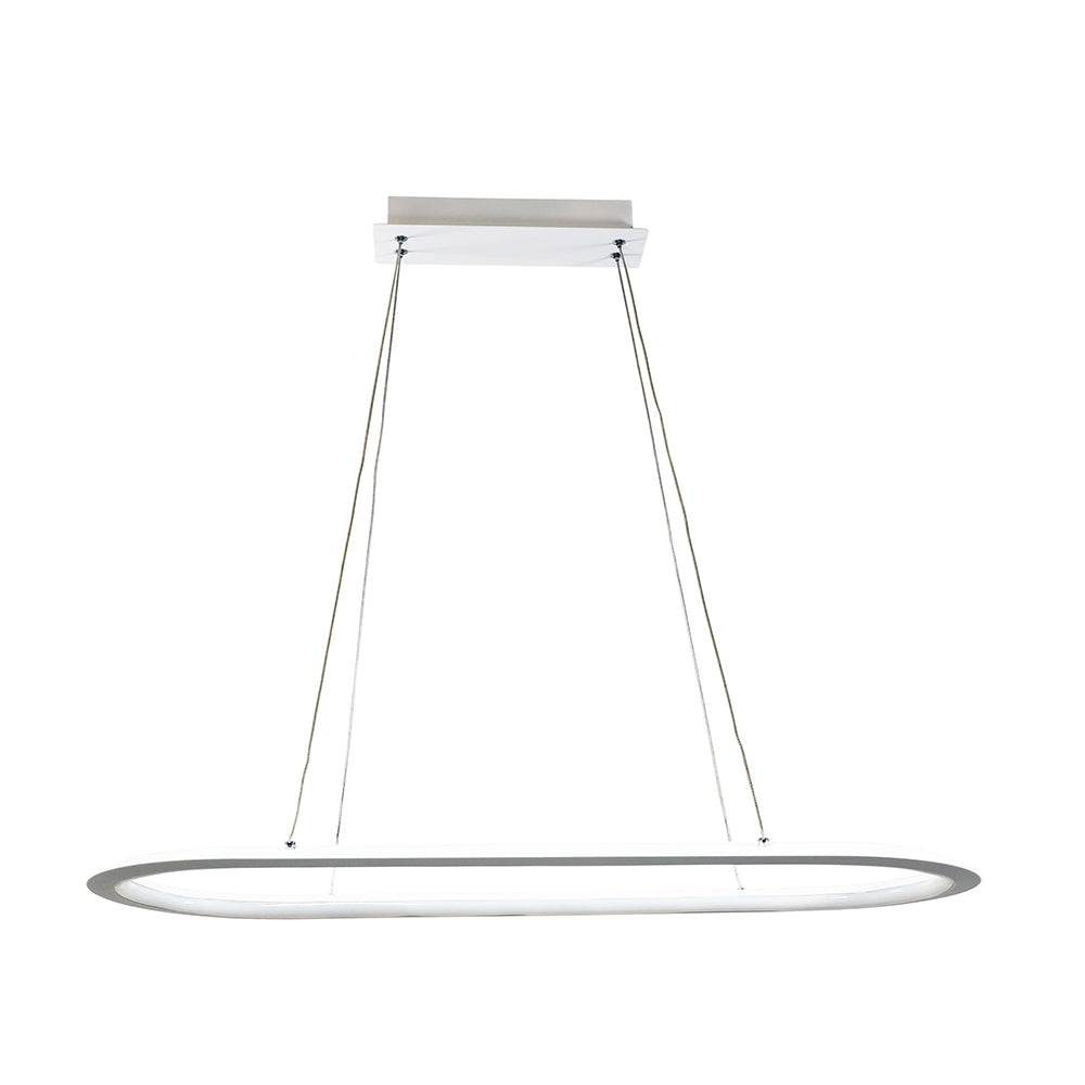 Ovale 38W Dimmable LED Pendant White / Tri-Colour - OL60860/80WH