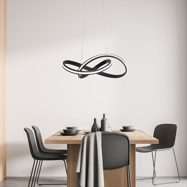 Spira 45W Dimmable LED Pendant Black / Tri-Colour - OL60861/50BK