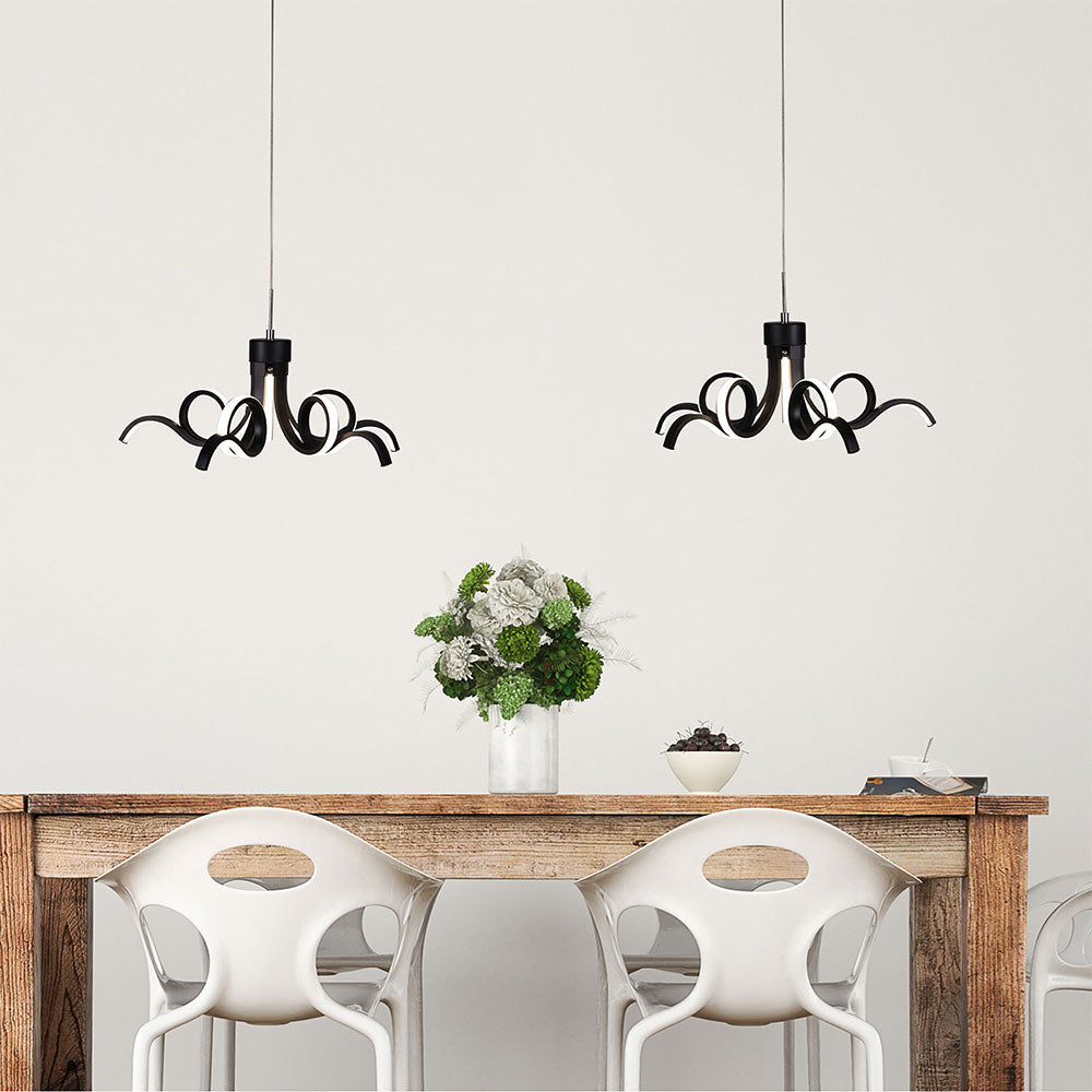 Noodle.50 28W LED Pendant Black / Tri-Colour - OL60973/50BK