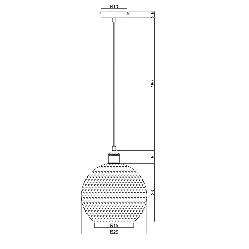 Raffy 1 Light Pendant Clear / Antique Brass - OL62275/25AB