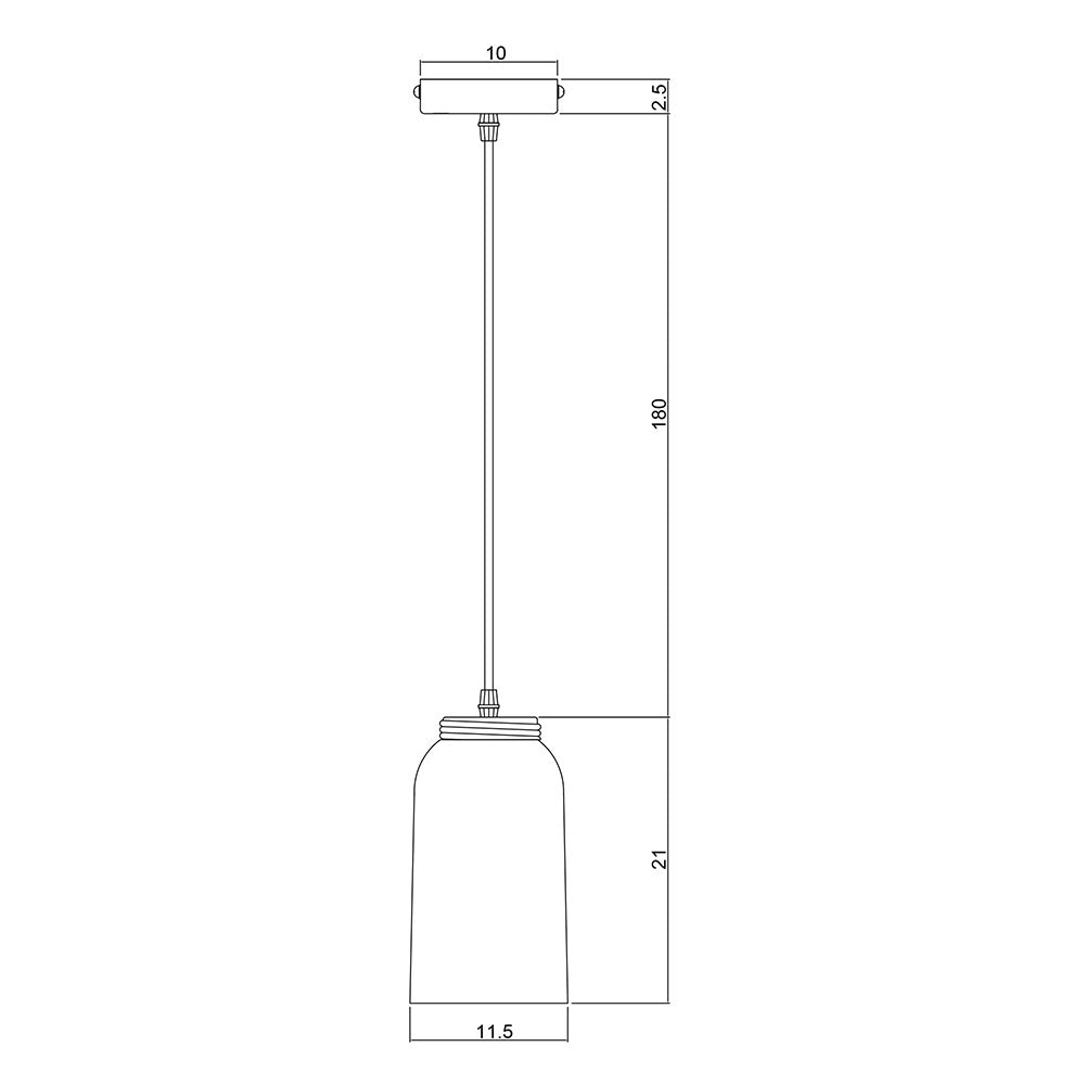 Mason Vintage Preserving Jar Pendant Clear - OL63301CL