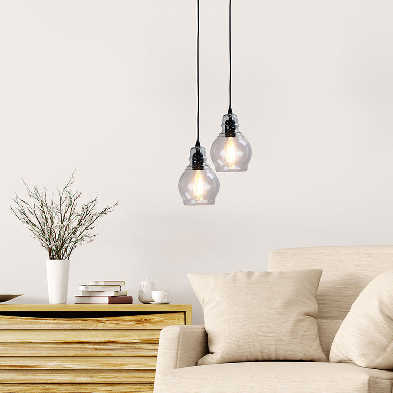 Auburn.3 1 Light Pendant Matt Black - OL63613BK