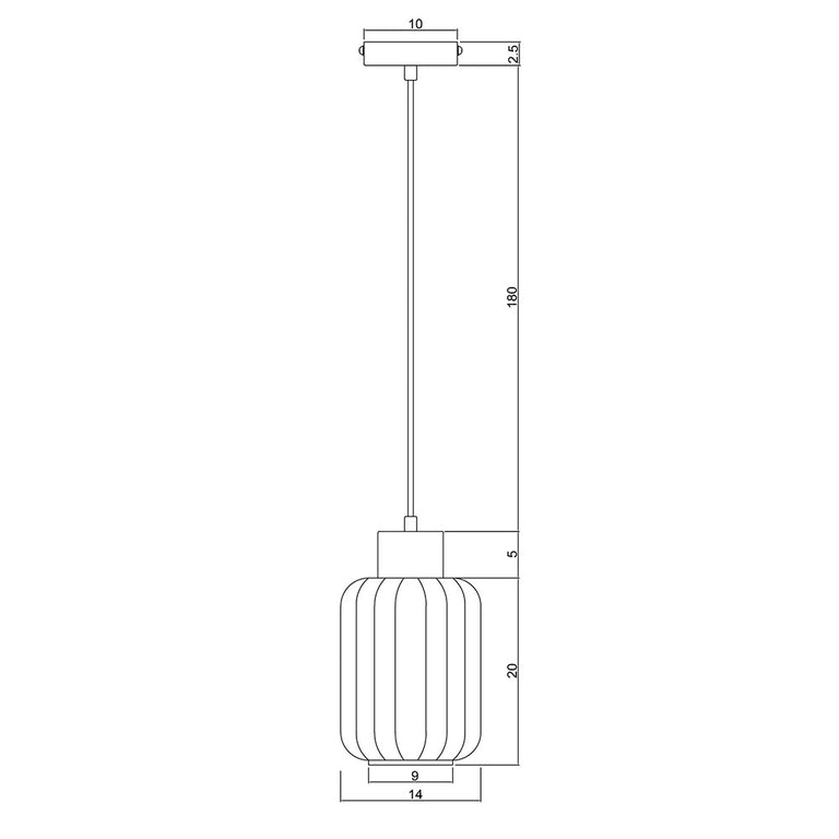 Miller.130 Single Pendant Clear - OL63705/13CL